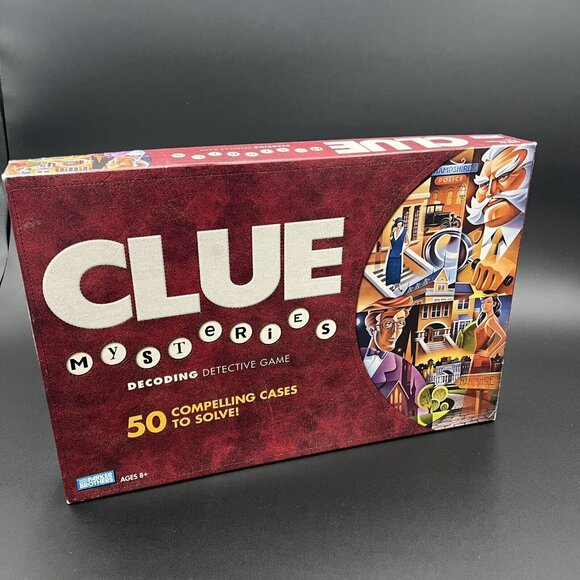 2005 Clue Mysteries Decoding Detective 50 Cases Board Game Parker Bros COMPLETE - Picture 2 of 16